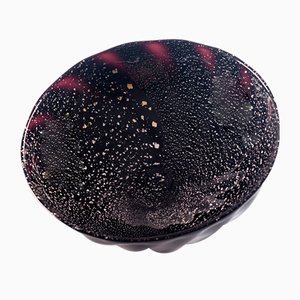 Scodella in vetro di Murano con dettagli in argento di Gianni Barbisan, Italia