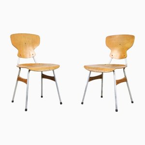 Set of Mid-Century Plywood Desk Chairs by Niko Kralj for Stol Kamnik
