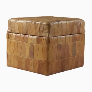Leather Chest Pouf from de Sede, Switzerland, 1960s
