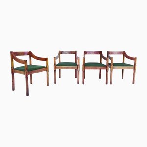 Carimate Armchairs attributed to Vico Magistretti, Italy, 1961, Set of 4