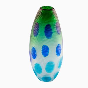 Vase Battuto en Verre de Murano par Paolo Crepax, Italie