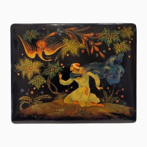 20th Century Hand Painted Lacquer Box
