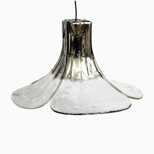 Large Vetri Murano Glass Flower Ceiling Lamp from Mazzega, 1960s