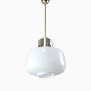 Lampe à Suspension Mid-Century en Opaline