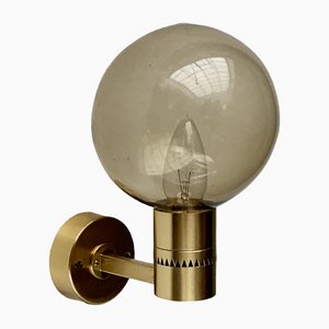Mid-Century Swedish Brass Wall Lamps by Hans-Agne Jakobsson for Hans-Agne Jakobsson Ab, Markaryd, 1960s, Set of 2
