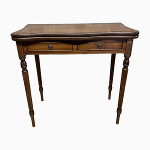 Vintage Fold Out Card Table in Mahogany