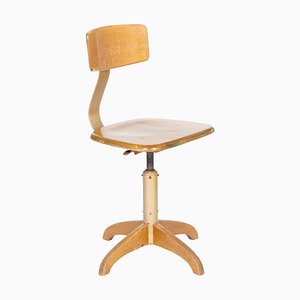 Bauhaus Wooden Model No. 364 Swivel Chair from Ama Elastik, 1940s