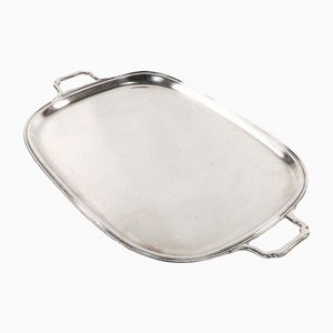 Large Antique American Serving Tray in Sterling Silver, 1800s