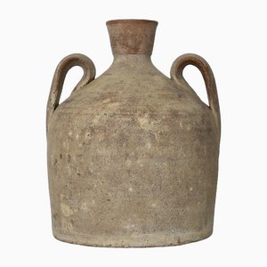 Antique Portuguese Bell Shaped Terracotta Jug, Late 19th Century