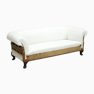 Antique Victorian Chesterfield Sofa with Cabriole Legs