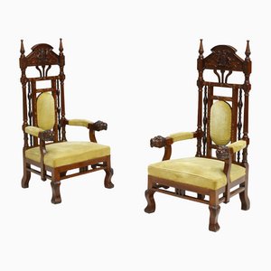 Antique Colonial Armchairs, Set of 2