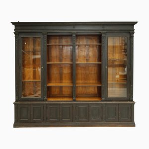 Antique Ebonised Library Cabinet, 1890s