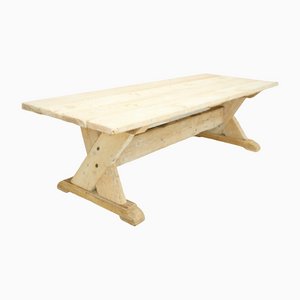Rustic X Frame Dining Table in Pine