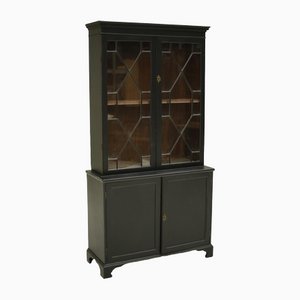 Antique Victorian Ebonised Glazed Cabinet
