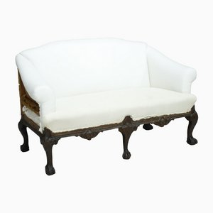 Antique Georgian Country House Sofa with Ball and Claw Feet