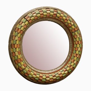 Early 20th Century Painted Convex Mirror