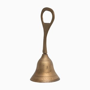 Traditional Spanish Rustic Bronze Hand Bell Bottle Opener, 1950s