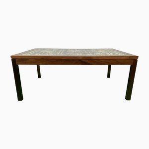 Scandinavian Rosewood Tile Table by Tue Poulsen, 1970s