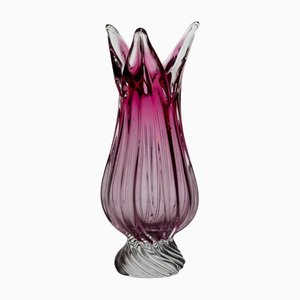 Pink Glass Vase by Josef Hospodka, 1960s