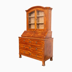 Copf Style Inlaid Cherrywood Secretaire Cabinet, 1800s