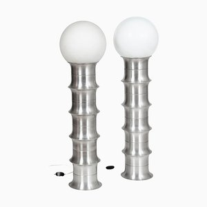Industrial Column Floor Lamps, 1965, Set of 2