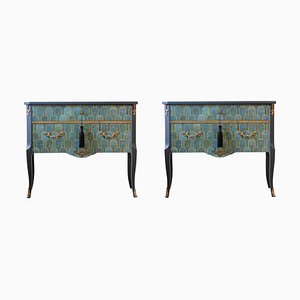 Louis XV Style Commodes with Drawers, 1950s, Set of 2