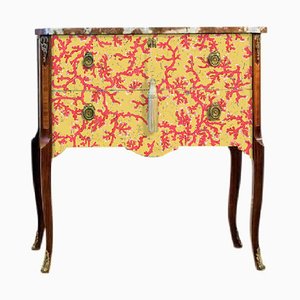 Commode Style Gustavien avec Motif Corail, 1950s