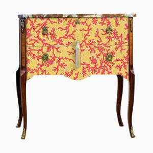 Gustavian Style Commode with Coral Design, 1950s