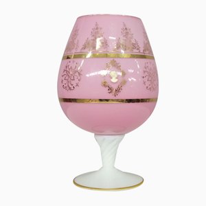 Vase en Verre Décoré à la Main, France, 1970s