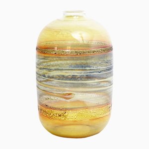 Vintage Vase aus geblasenem Glas