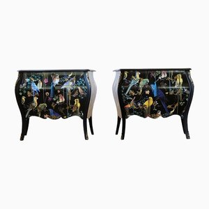 Commodes Rococo à Trois Tiroirs avec Dessus en Marbre, 1890s, Set de 2