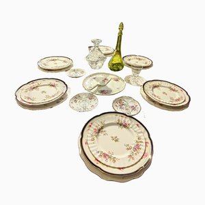 English Ceramic Table Service for 6, 1960s, Set of 30