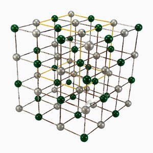 Modello molecolare vintage al cloruro di sodio, anni '50