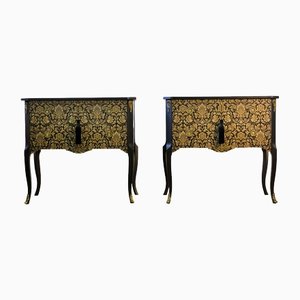 Gustavian Commode with Marble Slab, 1950s, Set of 2