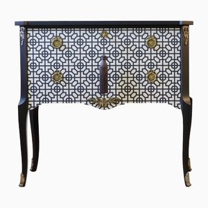 Commode Gustavienne Noire, 1950s