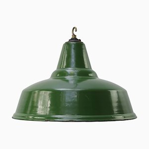 Lampada a sospensione vintage industriale verde