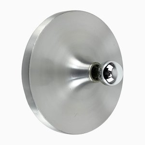 Mid-Century Brushed Aluminium Sconce from Les Arcs Station by Charlotte Perriand