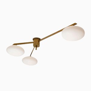 3-Arm Ceiling or Wall Light in the Style of Angelo Lelli for Arredoluce, 1961