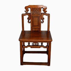 Antique Carved Ash Side Chair, 1890s