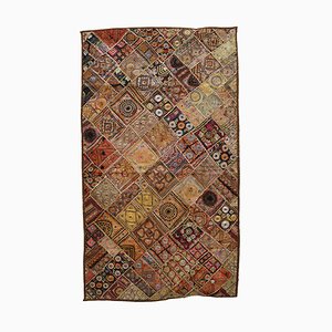 Bestickter Vintage Patchwork Wandteppich