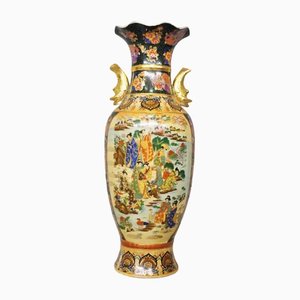 Chinese Hand Decorated Royal Satsuma Vase in Ceramic, 1960s