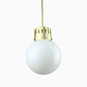 Lampe à Suspension Mid-Century Moderne en Opaline