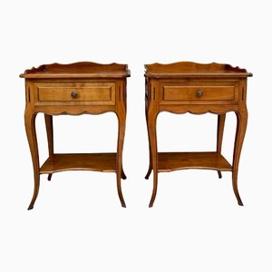 French Bedside Tables with a Drawer, 1900s, Set of 2