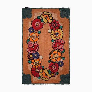 Tapis Vintage en Laine Orange, 1940s