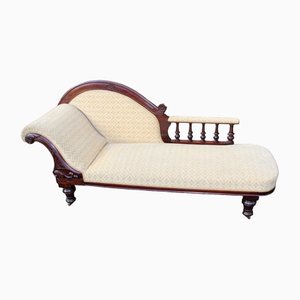 Chaise Lounge in Mahogany & Upholstery, 1900s