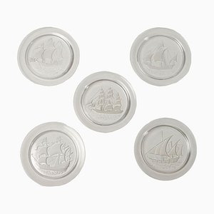 Crystal Plates from Lalique, Set of 5
