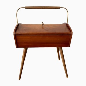 Mid-Century Wooden Sewing Box, 1960s