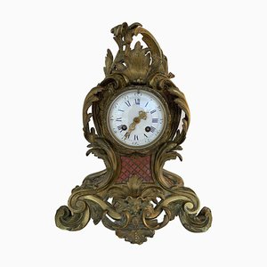 Napoleon III Louis XV Uhr aus Emaille, 19. Jh