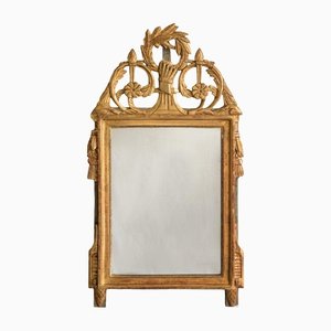 Französischer Miroir de Mariage Spiegel mit vergoldetem Holzrahmen, 18. Jh