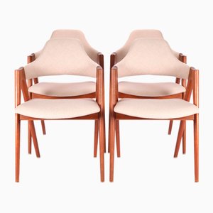 Compass Chairs in Teak by Kai Kristianen for Sva Møbler, Set of 4